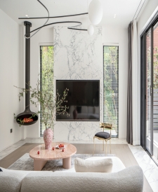 悬挂式飞碟壁炉